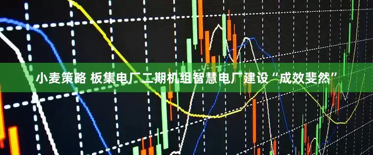 小麦策略 板集电厂二期机组智慧电厂建设“成效斐然”